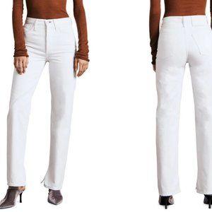 Alex High Waist Split Hem Straight Leg Jeans
